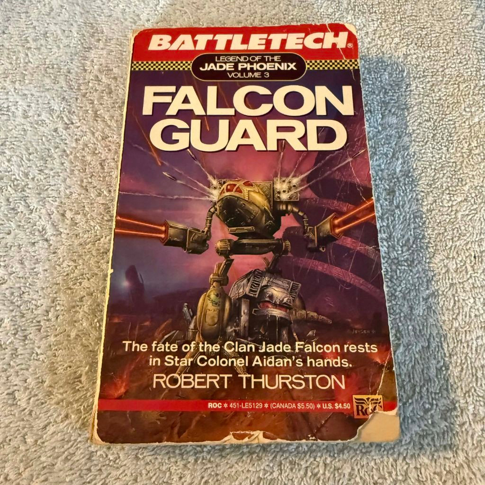 Battletech Falcon Guard Sci-Fi Novel One Size Blue Red ISBN is 0-451-45129-5